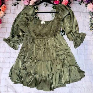 Square neck cut out mini dress